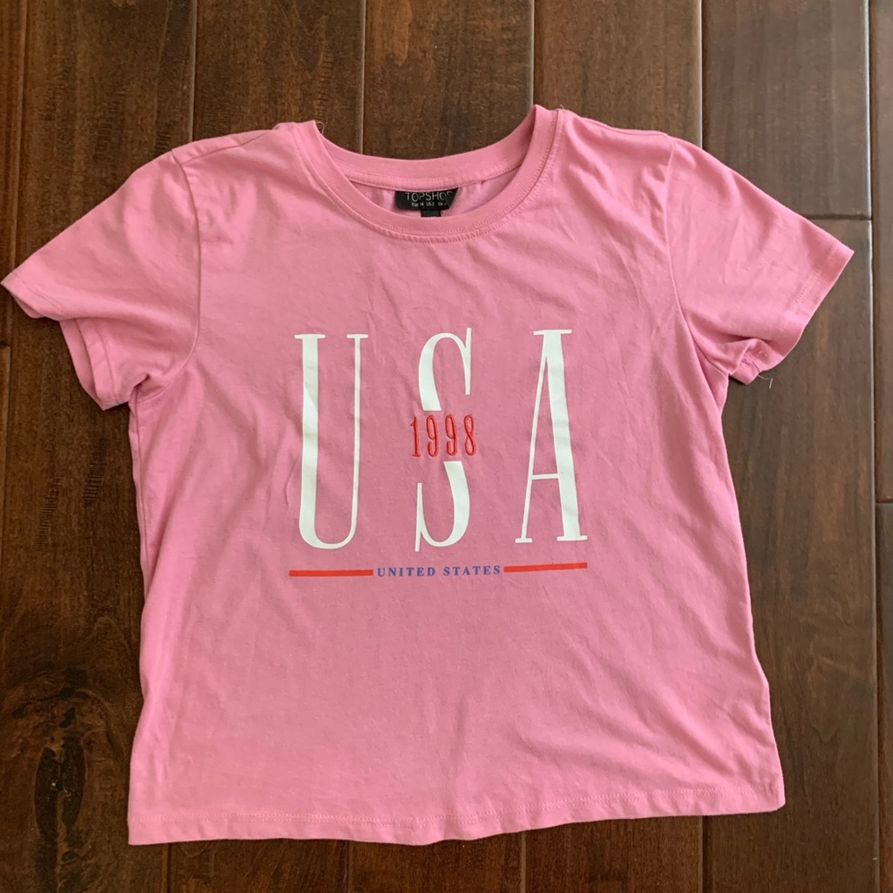 Topshop pink top